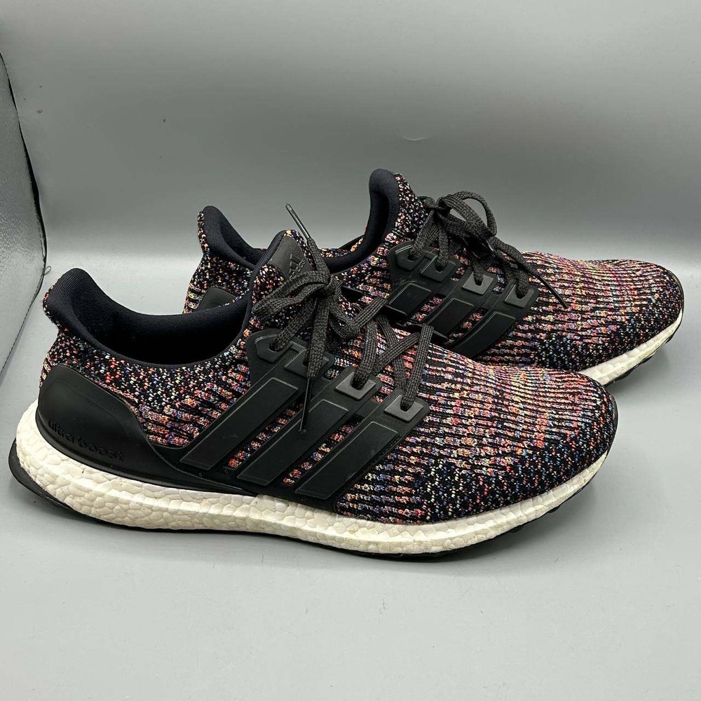 Adidas UltraBoost 3.0 Running Shoes‎ Men Black Rainbow CG3004 Size 11.5